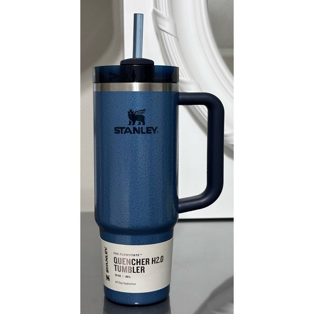 Stanley Quencher H2.0 FlowState Tumbler 30oz, HAMMERTONE LAKE BLUE‎